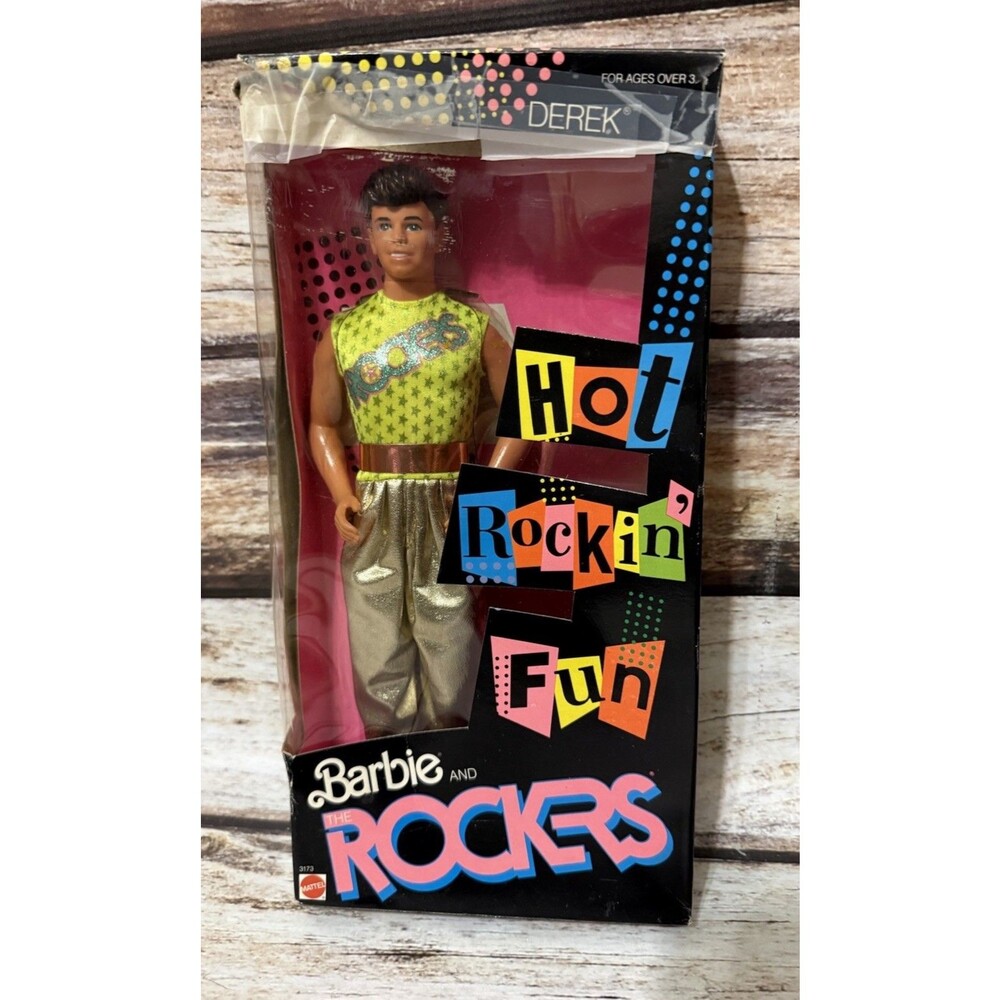Vintage Mattel Barbie & the Rockers 1986 Hot Rockin' Fun Derek #3173